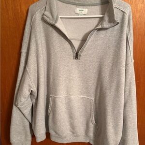 Gray Quarter-Zip Sweatshirt